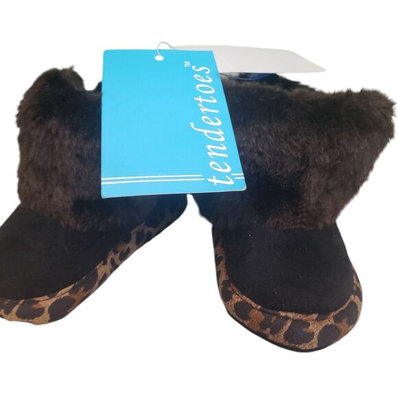 Luna Tendertoes Baby Size 2 (6-9 Months) Brown Winter Booties, NWT - Picture 1 of 6